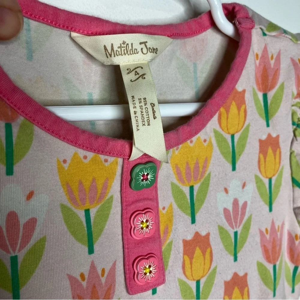 Matilda Jane Let’s‎ go together tulip time dress size 4 spring Easter dress